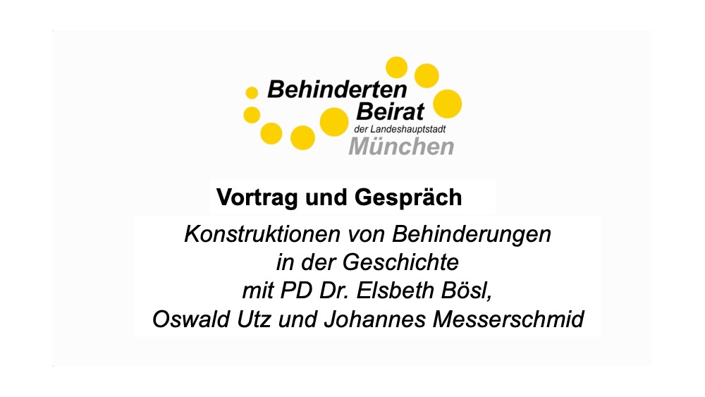 Video Gespräch und Interview mit Frau PD Dr. Elsbeth Bösl, Oswald Utz und Johannes Messerschmid
